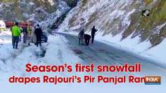 Season's first snowfall drapes Rajouri's Pir Panjal Range