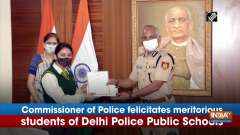 Commissioner of Police felicitates meritorious students of Delhi Police Public Schools