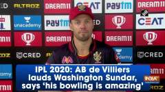 IPL 2020: AB de Villiers lauds Washington Sundar, says 'his bowling is amazing'