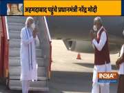 Gujarat: PM Modi arrives at Ahmedabad airport, to pay homage to Keshubhai Patel