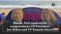 Watch: Puri sand artist wishes US President Joe Biden and VP Kamala Harris