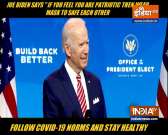 President-elect Joe Biden urge people to wear mask to save lives