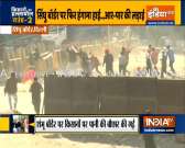 Farmers' Protest: protestors turn violent, try to run over cops with tractor
