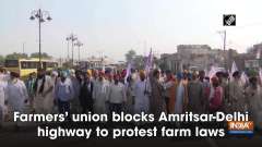 Farmers' union blocks Amritsar-Delhi highway to protest farm laws