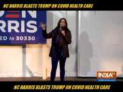 Harris blasts Trump on COVID, health care