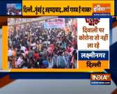 People violating Social distancing norms in delhi amid festive season