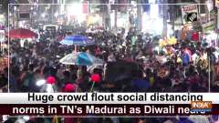 Huge crowd flout social distancing norms in TN's Madurai as Diwali nearsc