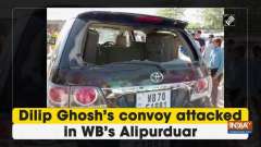 Dilip Ghosh's convoy attacked in WB's Alipurduar