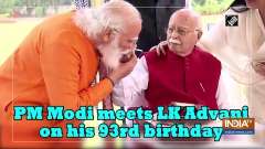PM Modi meets LK Advani on his 93rd birthday