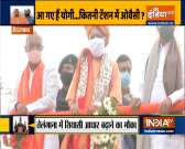 UP CM Yogi Adityanath holds a roadshow in Hyderabad ahead of GHMC polls