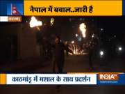 Student union of Nepal Communist Party faction stages protest in Kathmandu
