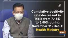 Cumulative COVID-19 positivity rate shows consistent decrease: Health Ministry
