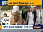 Congress' celebrates 136th foundation day, Rahul Gandhi on foreign trip