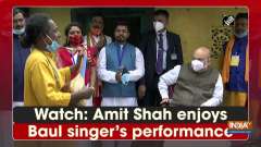 Watch: Amit Shah enjoys Baul singer's performance