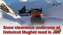 Snow clearance underway at historical Mughal road in J-K