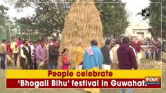 People celebrate 'Bhogali Bihu' festival in Guwahati