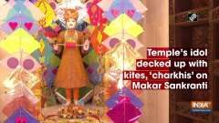 Temple's idol decked up with kites, 'charkhis' on Makar Sankranti