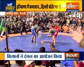 Farmers' Protest: Grapplers show support for farmers through wrestling event at Delhi border