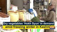 Dry vegetables 'Hokh Syun' in demand amid freezing winter in Kashmir