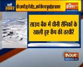 Indian and Chinese troops and tanks disengaging from the banks of Pangong lake