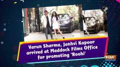 Varun Sharma, Janhvi Kapoor arrived at Maddock Films Office for promoting 'Roohi'