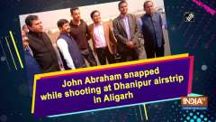 John Abraham snapped while shooting at Dhanipur airstrip in Aligarh