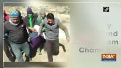 Watch: Sick lady rescued and airlifted from Chamoli