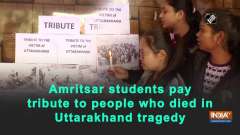 Amritsar students pay tribute to people who died in Uttarakhand tragedy