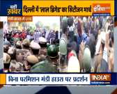 Crowds gathered at Mandi House for 'Citizens March' to support Farmers' movement against the farm laws