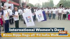 International Women's Day: Kiren Rijiju flags off 'Fit India Walkathon'
