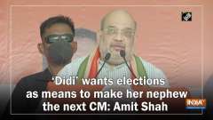 'Didi' wants elections as means to make her nephew the next CM: Amit Shah