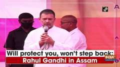 	Will protect you, won't step back: Rahul Gandhi in Assam