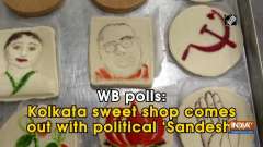 WB polls: Kolkata sweet shop comes out with political 'Sandesh'