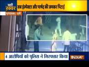 Sub-Inspector and  Councilor beaten up by locals for shutting down DJ during Holi celebration in Moradabad