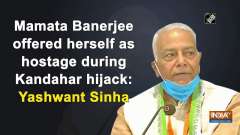 Mamata Banerjee offered herself as hostage during Kandahar hijack: Yashwant Sinha