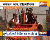 Mamata Banerjee and Amit Shah hold a roadshow in Nandigram; Mithun Chakraborty in Kharagpur 
