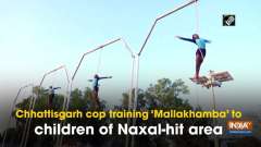 Chhattisgarh cop training 'Mallakhamba' to children of Naxal-hit area