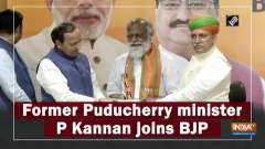Former Puducherry minister P Kannan joins BJP