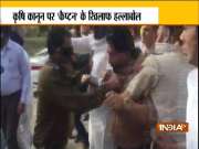 SAD leaders protest against farms laws and inflation outside Punjab Assembly
