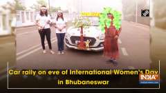 Car rally on eve of International Women's Day in Bhubaneswar