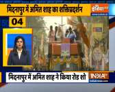 Chunav 50: Union home minister Amit Shah holds roadshow in Medinipur