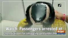 Watch: Passengers arrested at Chennai airport for smuggling gold under their wigs