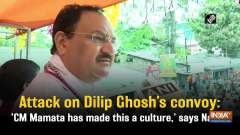 Attack on Dilip Ghosh's convoy: 'CM Mamata has made this a culture,' says Nadda