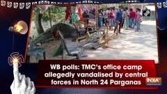 WB polls: TMC's office camp allegedly vandalised by central forces in North 24 Parganas