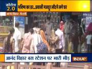 Migrant workers crowd Anand Vihar bus terminus to return to their hometown