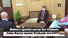 Biden's special envoy for Climate John Kerry meets Prakash Javadekar