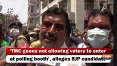 'TMC goons not allowing voters to enter at polling booth', alleges BJP candidate