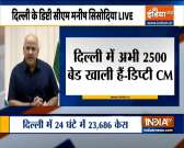 Top Big News | There are still 2500 bed available in Delhi hospitals, says Manish Sisodia