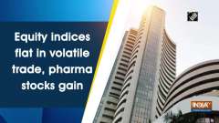 Equity indices flat in volatile trade, pharma stocks gain