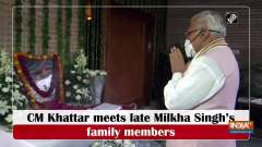 CM Khattar meets late Milkha Singh's family members